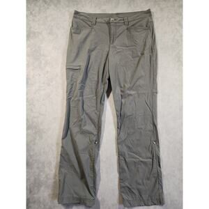 Eddie Bauer Travex Pants Women Size 14 Gray Nylon Stretch Hiking Outdoors Light